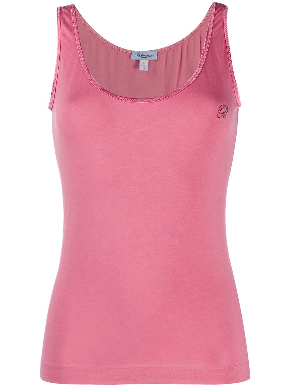 Studded logo sleeveless top - Pink