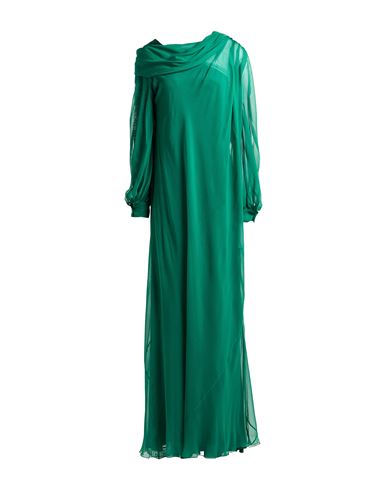 Woman Maxi dress Emerald green Size 4 Silk