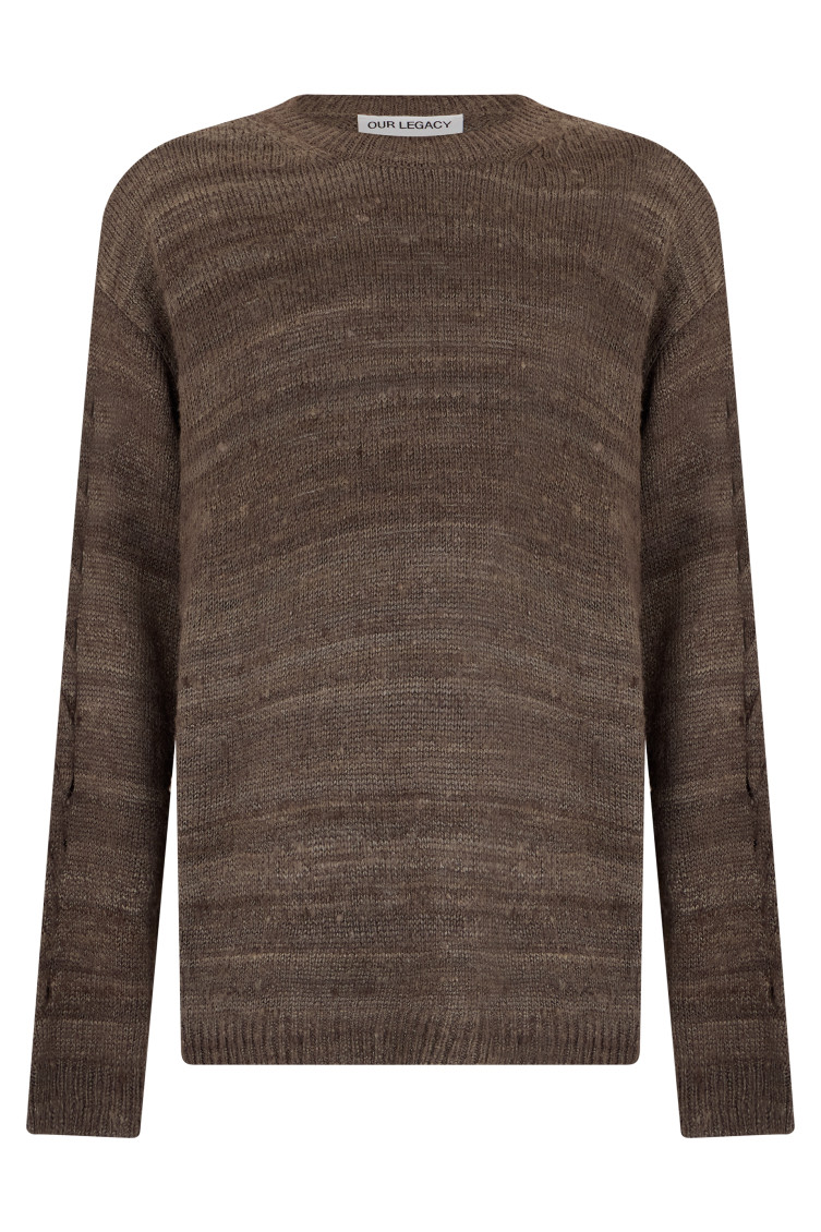 Our Legacy - silk crew neck striped knit sweater