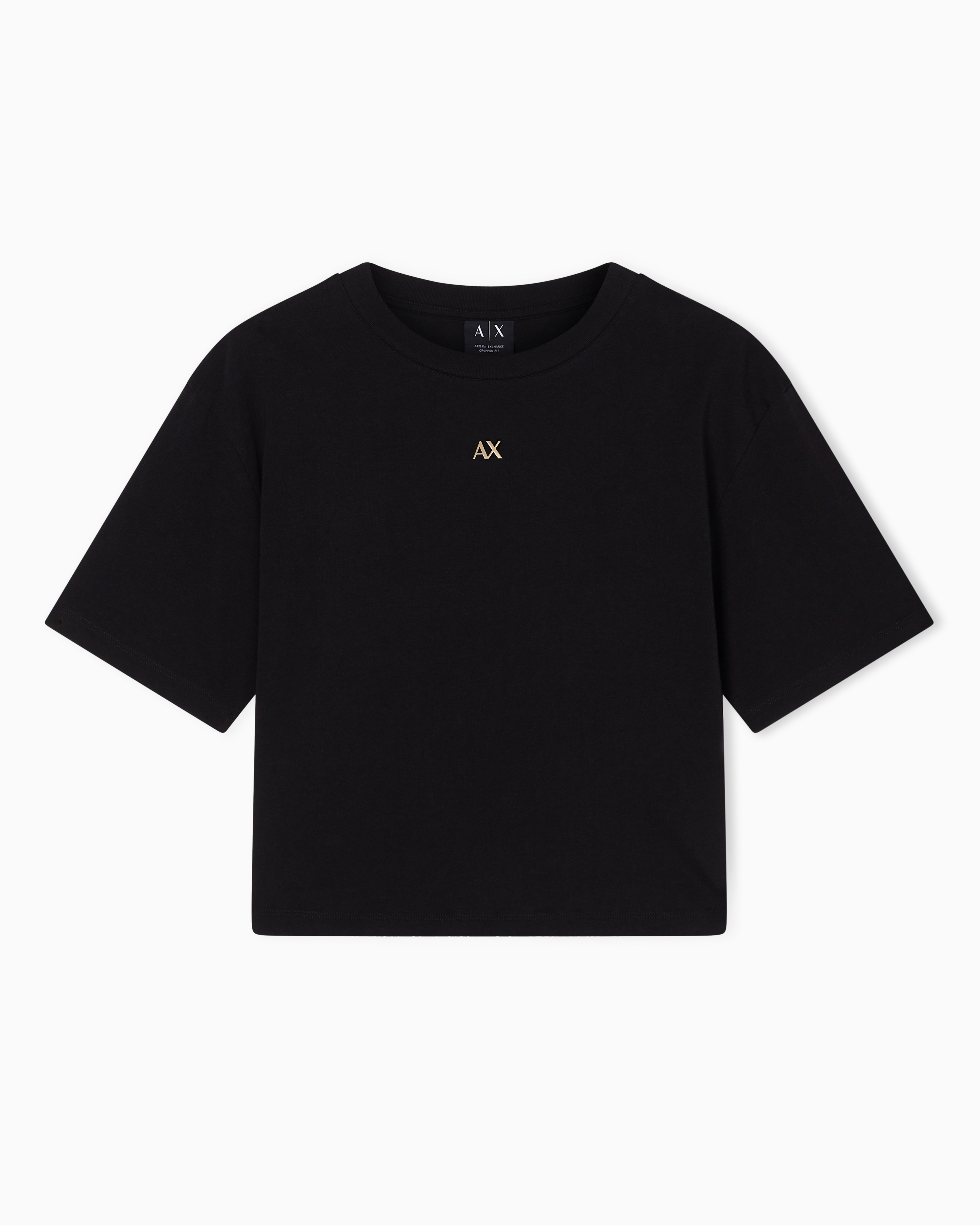 Cropped Cotton Jersey T-Shirt