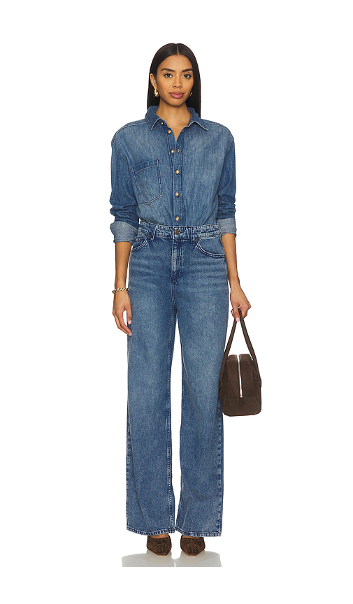 Ba&sh Bloom Jumpsuit in Blue. 36/4. Also