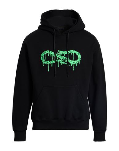 Man Sweatshirt Black Size XL Cotton