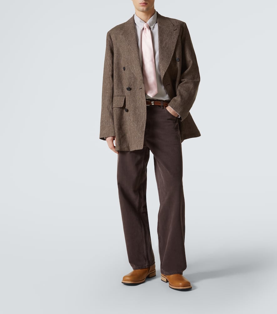 Sharp DB linen and cotton blazer