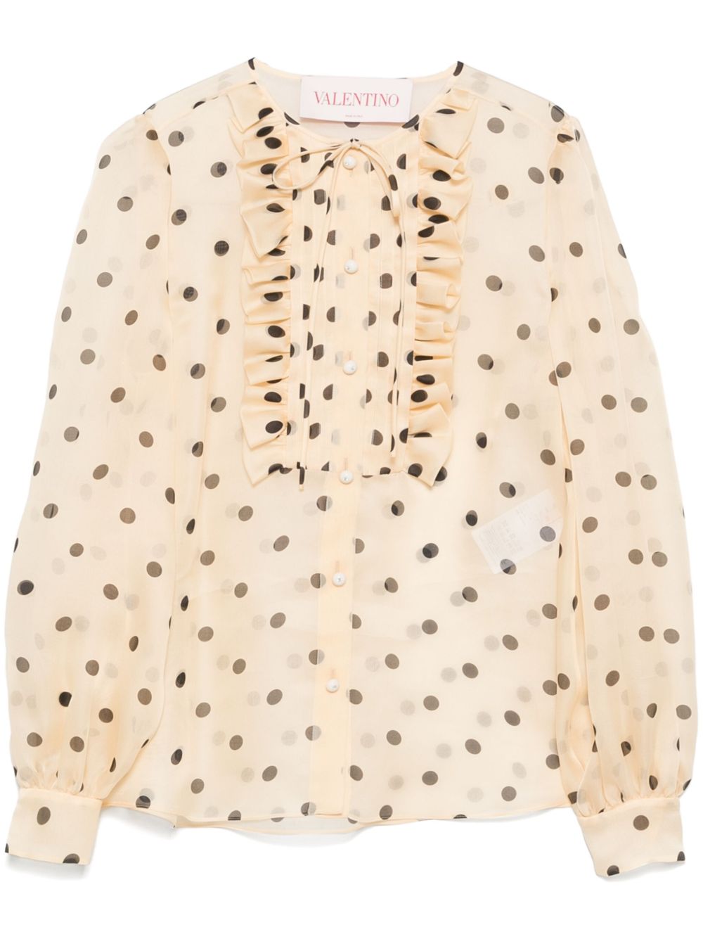 Polka dot-print blouse - Neutrals