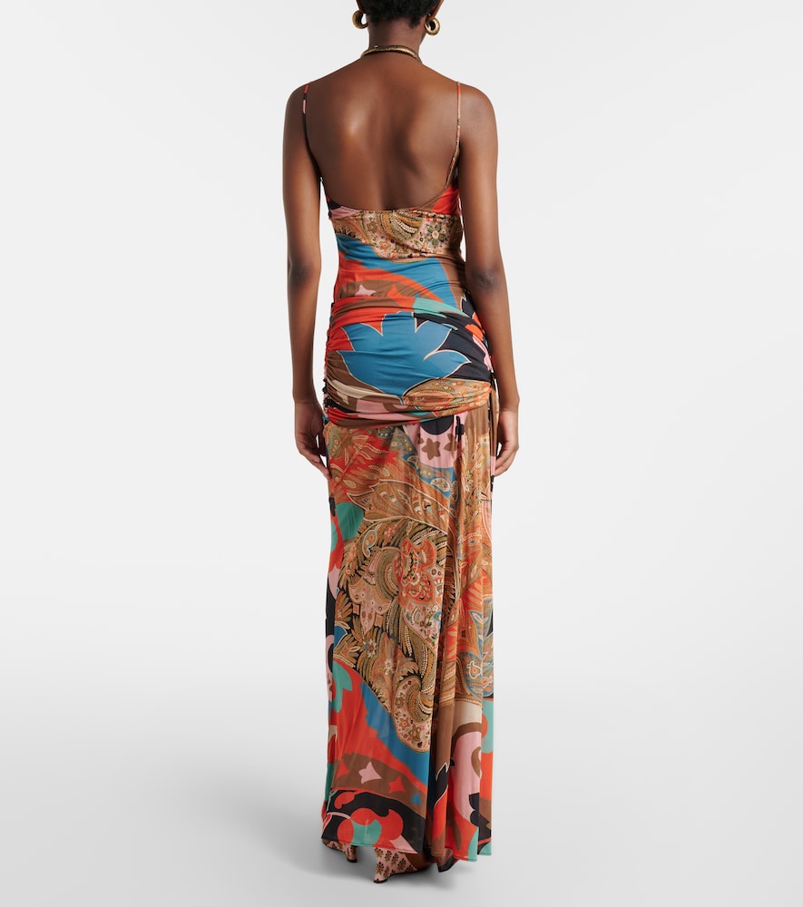 Paisley draped gown