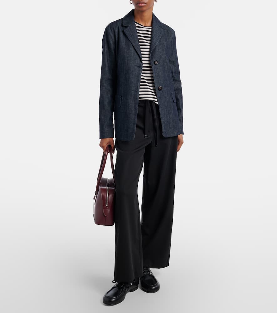 Argenta virgin wool crêpe wide-leg pants