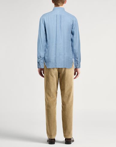 Man Shirt Slate blue Size 3XL Linen