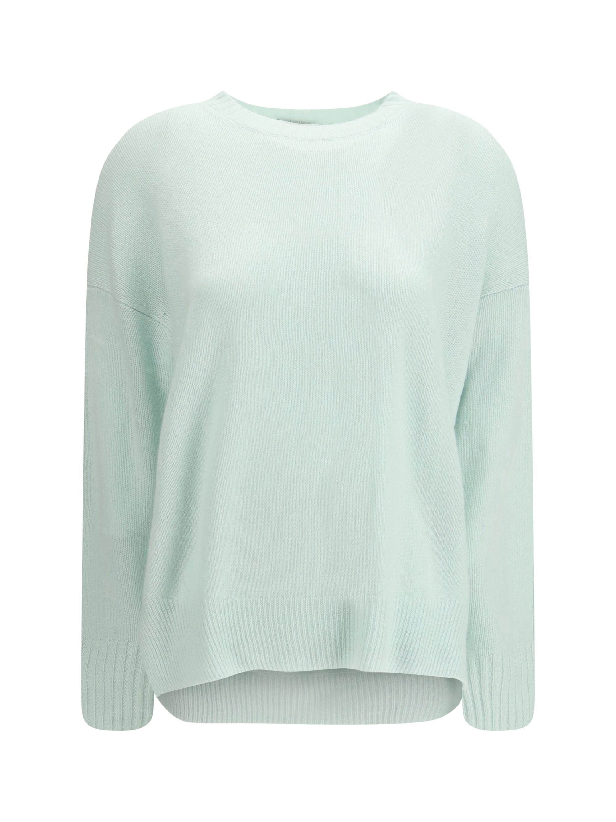 Cashmere Round-Neck Sweater — Green