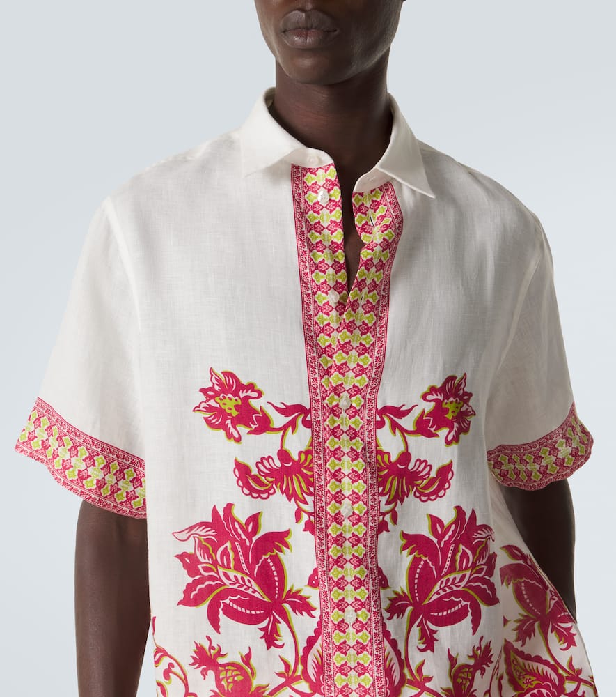 Floral linen shirt
