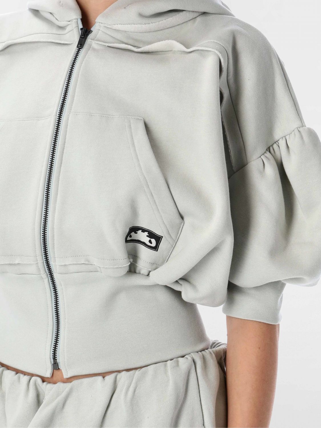 Cropped hoodie - Grey