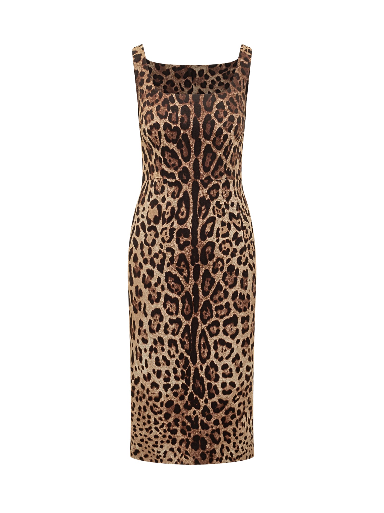 Midi Animal Print Sleeveless Suit Dress