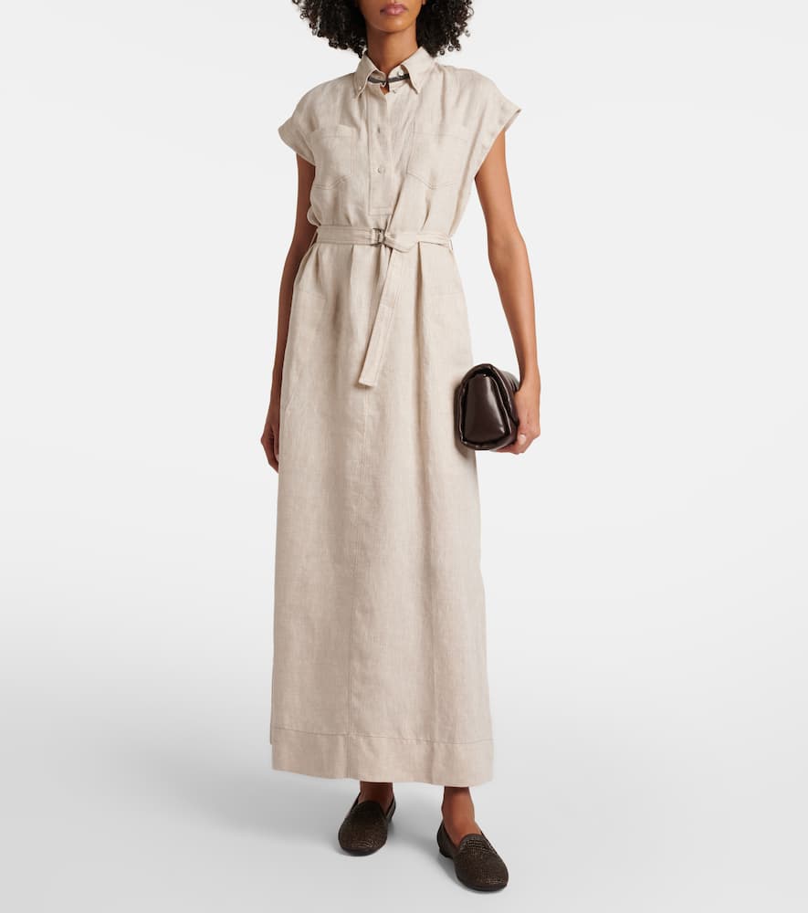 Linen maxi dress
