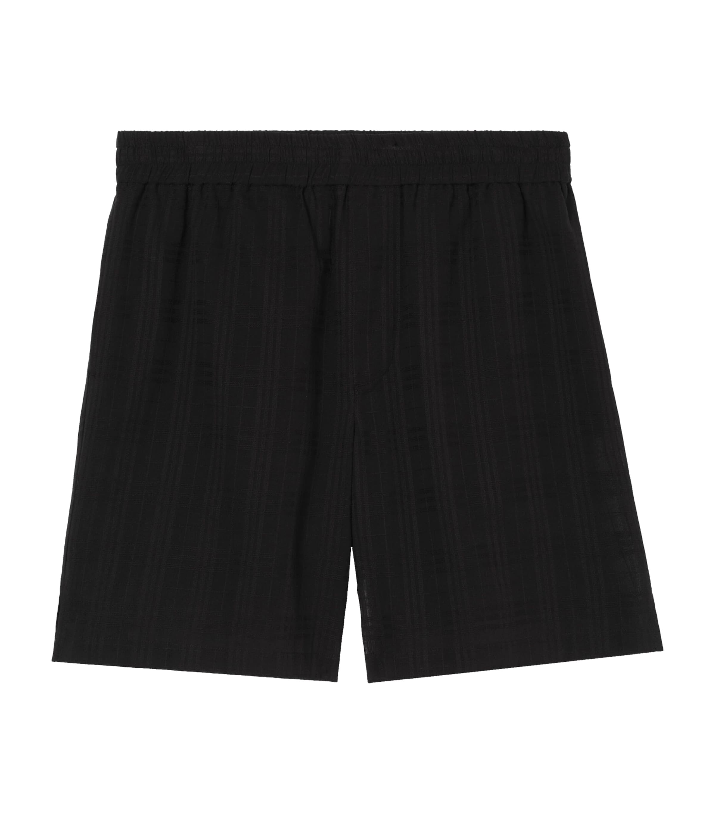 Cotton Voile Check Print Shorts