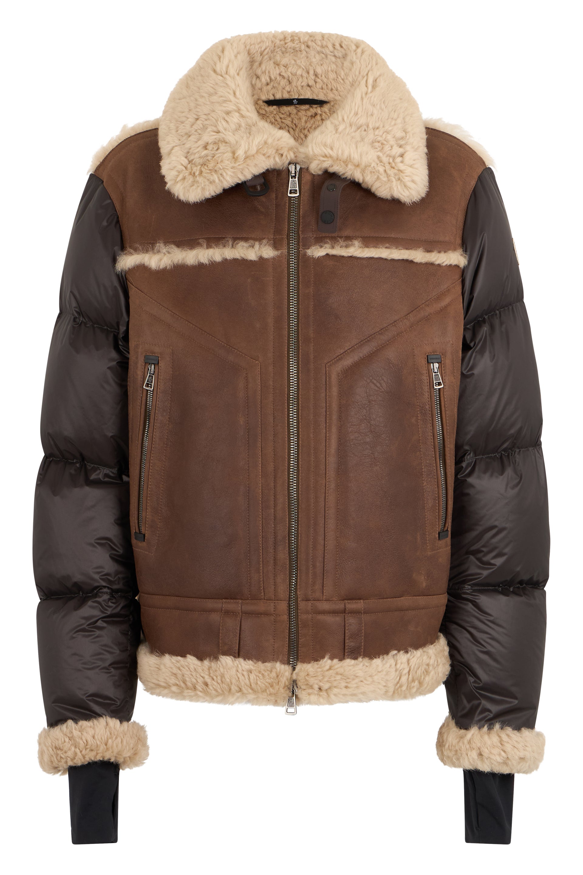 Crachin Reversible Shearling & Nappa Short Down Jacket