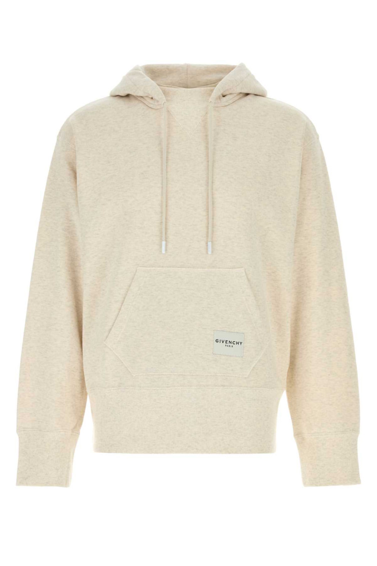 Melange Cream Cotton Sweatshirt