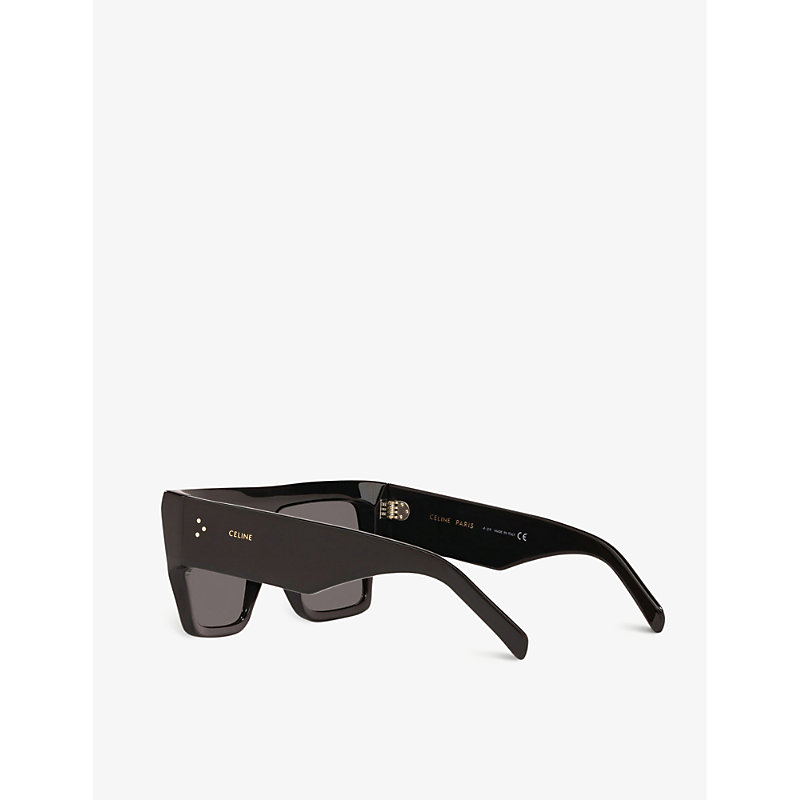 Womens Black CL40092I Acetate Square-frame Sunglasses
