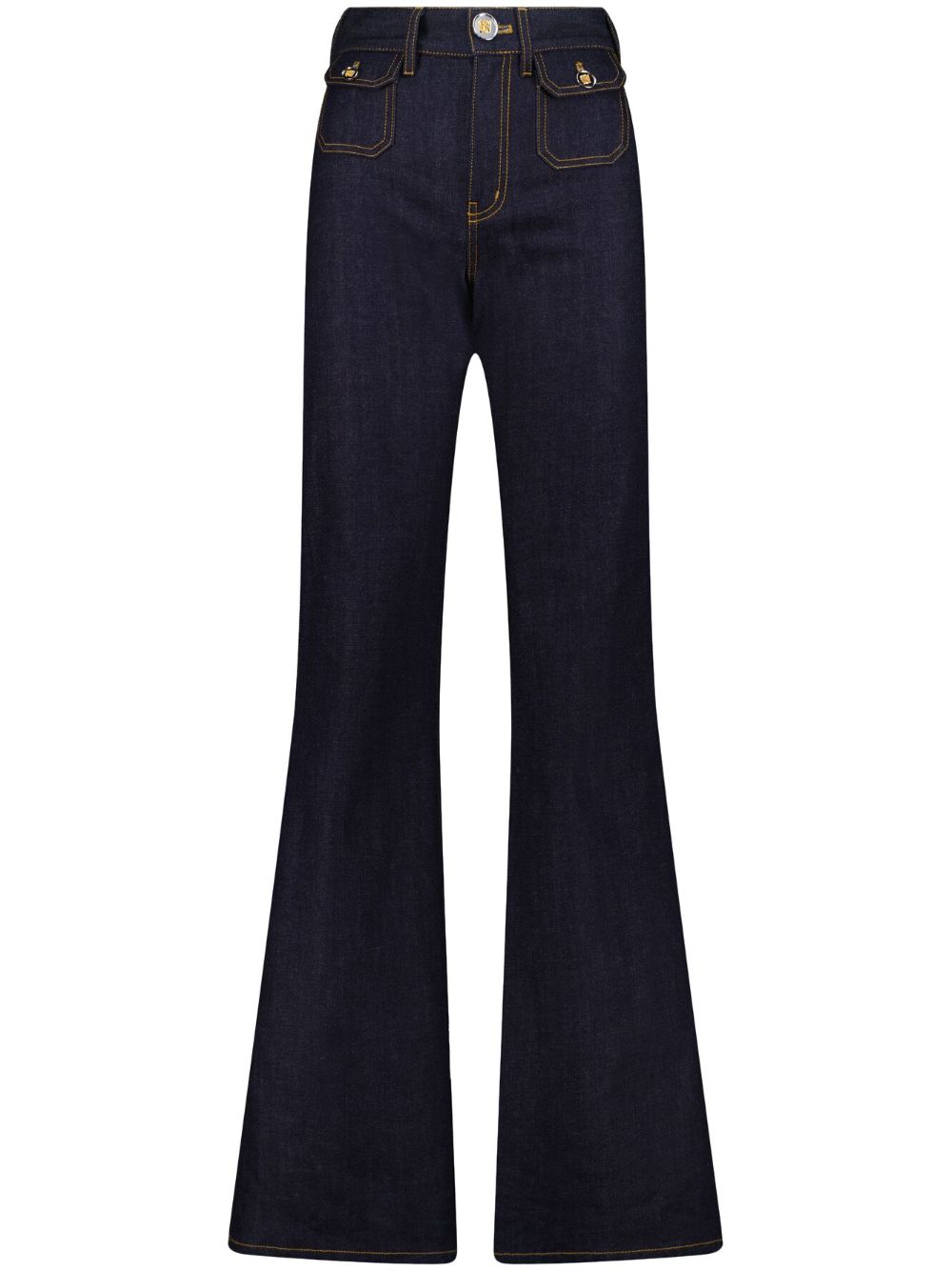 Mid-rise flared-leg jeans - Blue