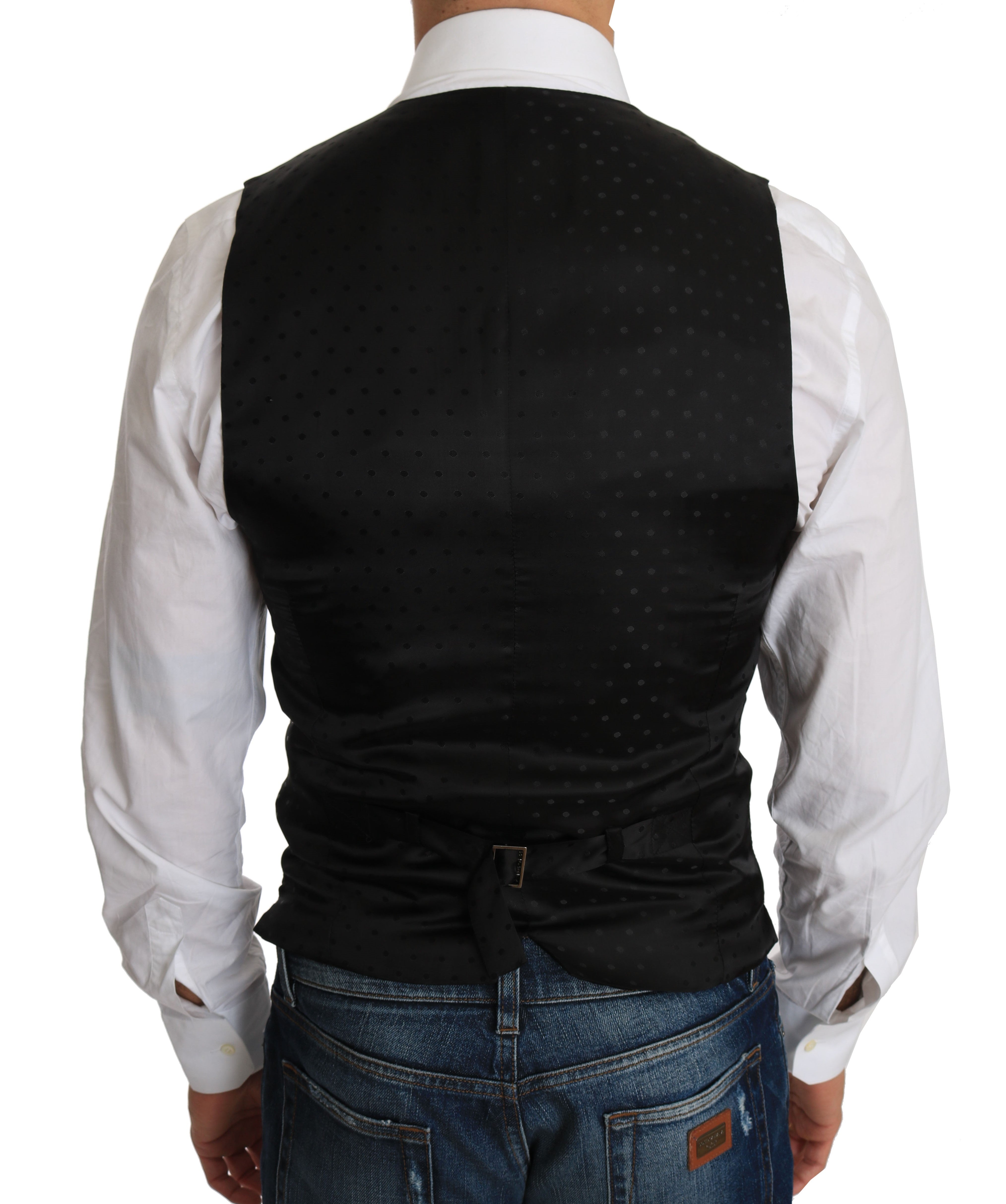 Wool Dress Vest — Black
