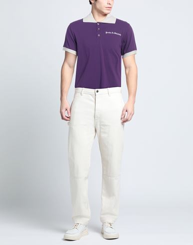 Man Polo shirt Purple Size S Cotton