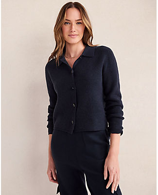 Ann Taylor Haven Well Within Wool Blend Sweater Jacket