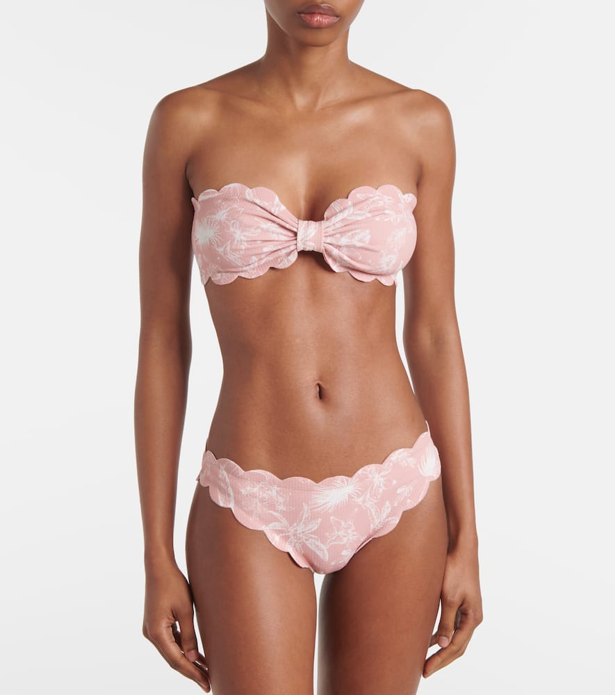 Antibes floral bandeau bikini top