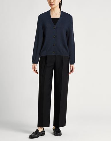 Woman Cardigan Navy Size M Cotton, Silk