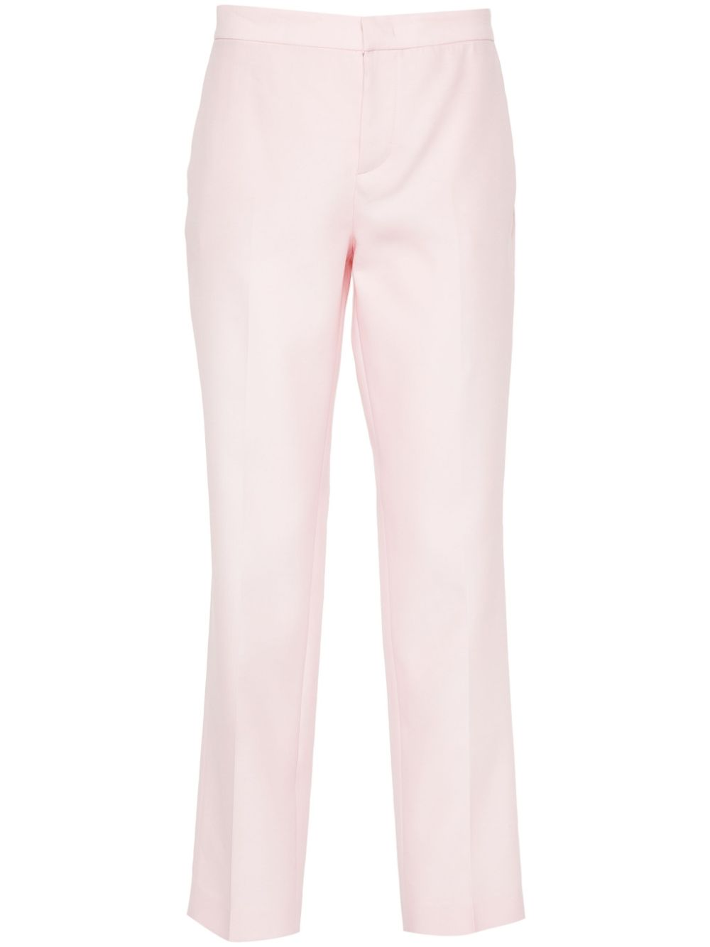 Pressed-crease straight-leg trousers - Pink