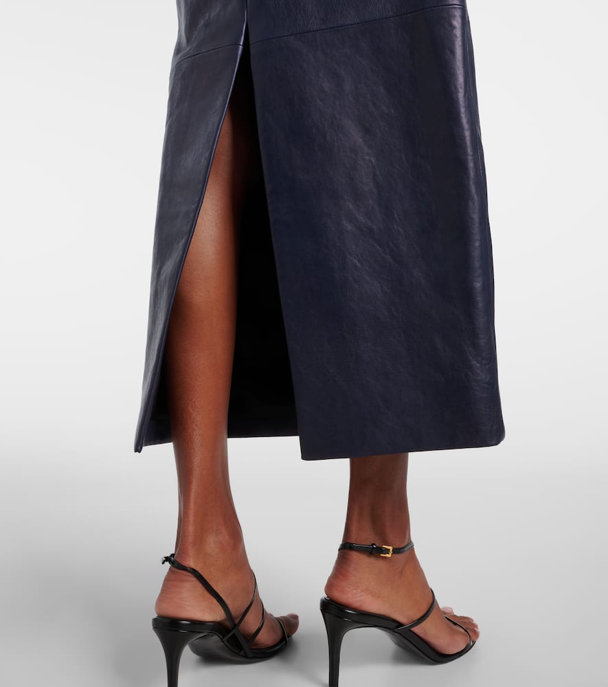 Loxley leather pencil skirt
