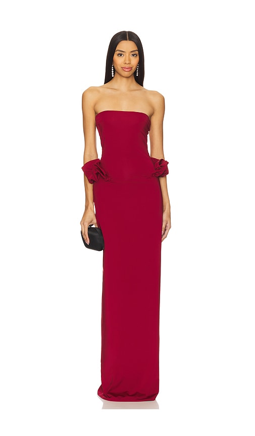 Maygel Coronel Calliope Dress in Burgundy