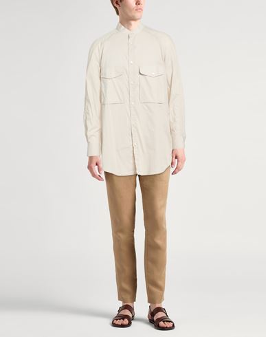 Man Shirt Beige Size M Cotton