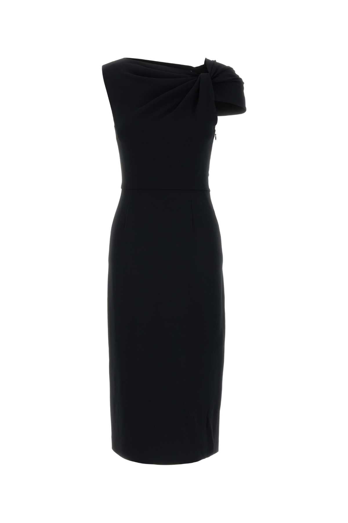 Draped Dress — Black