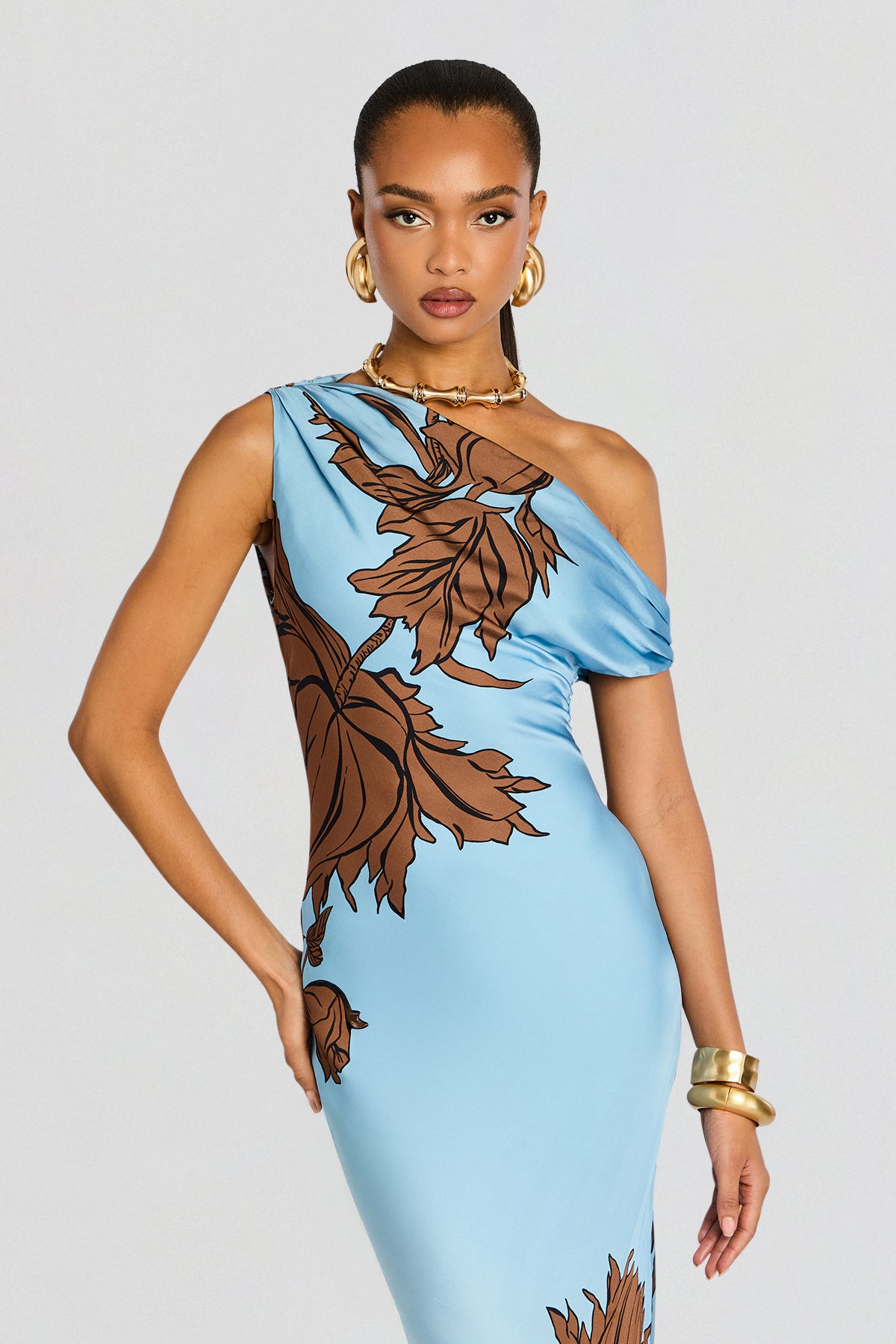 One Shoulder Maxi Dress