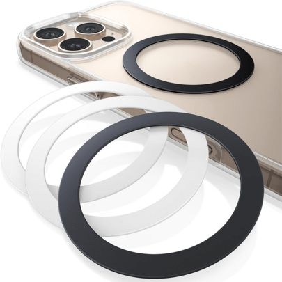 Strong Magnetic Ring 4 PCS - For MagSafe Sticker Ring, Compatible With MagSafe Magnetic Wireless Charger Case Compatible With IPhone 17 16 15 14 Pro