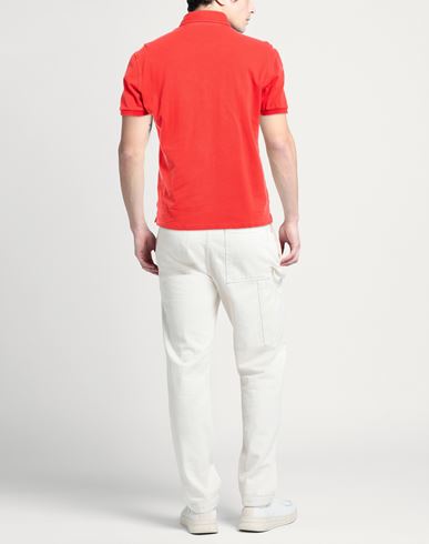 Silvery Man Polo shirt Tomato red Size L Cotton