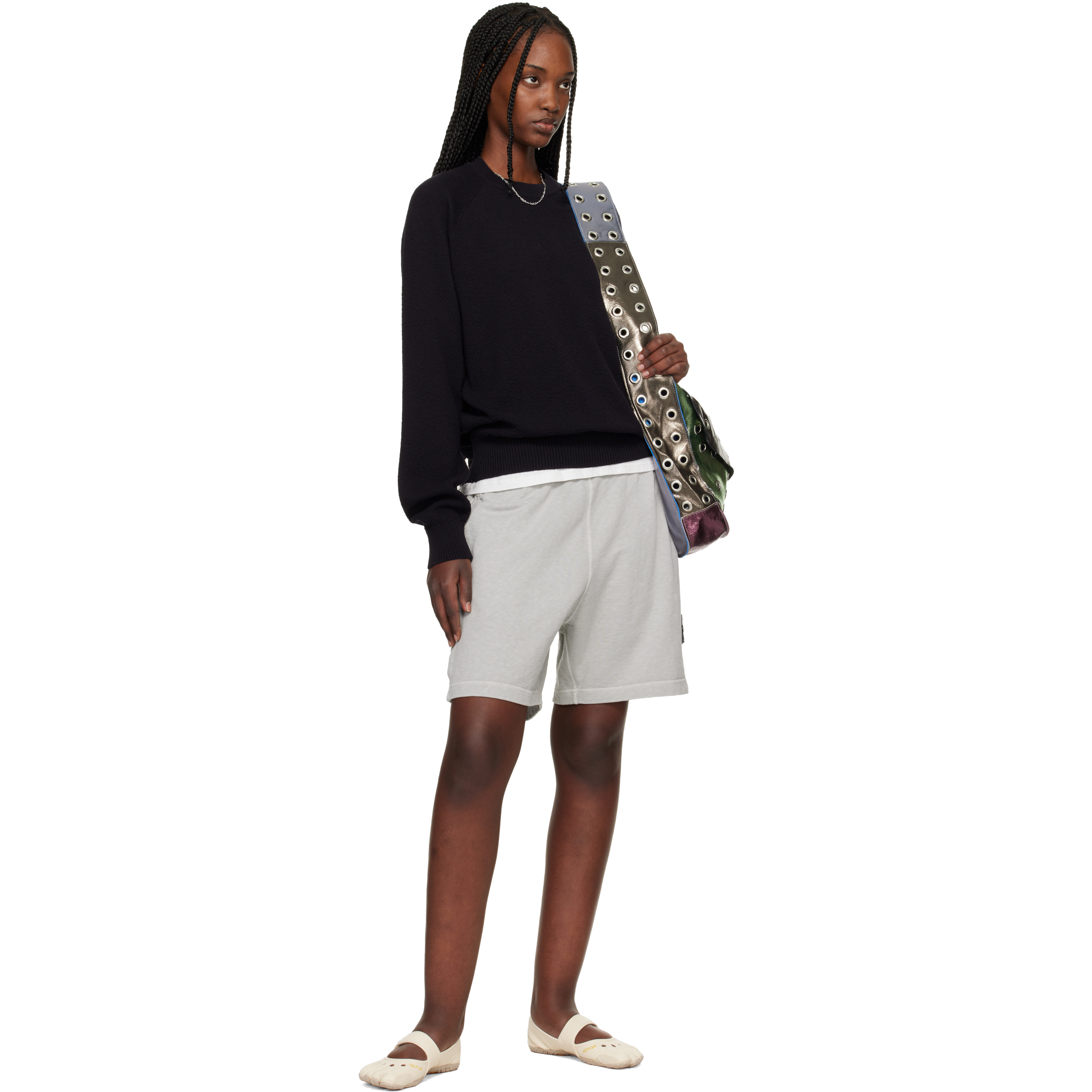 Gray 6200014 Malfilé Fleece Old Effect Shorts