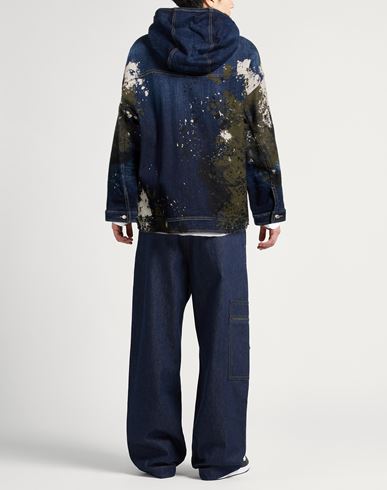 Man Denim outerwear Blue Size 34 Cotton, Elastane