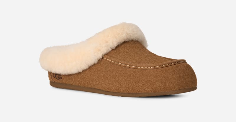 ® Women's Ansley Mule Sheepskin in Chestnut