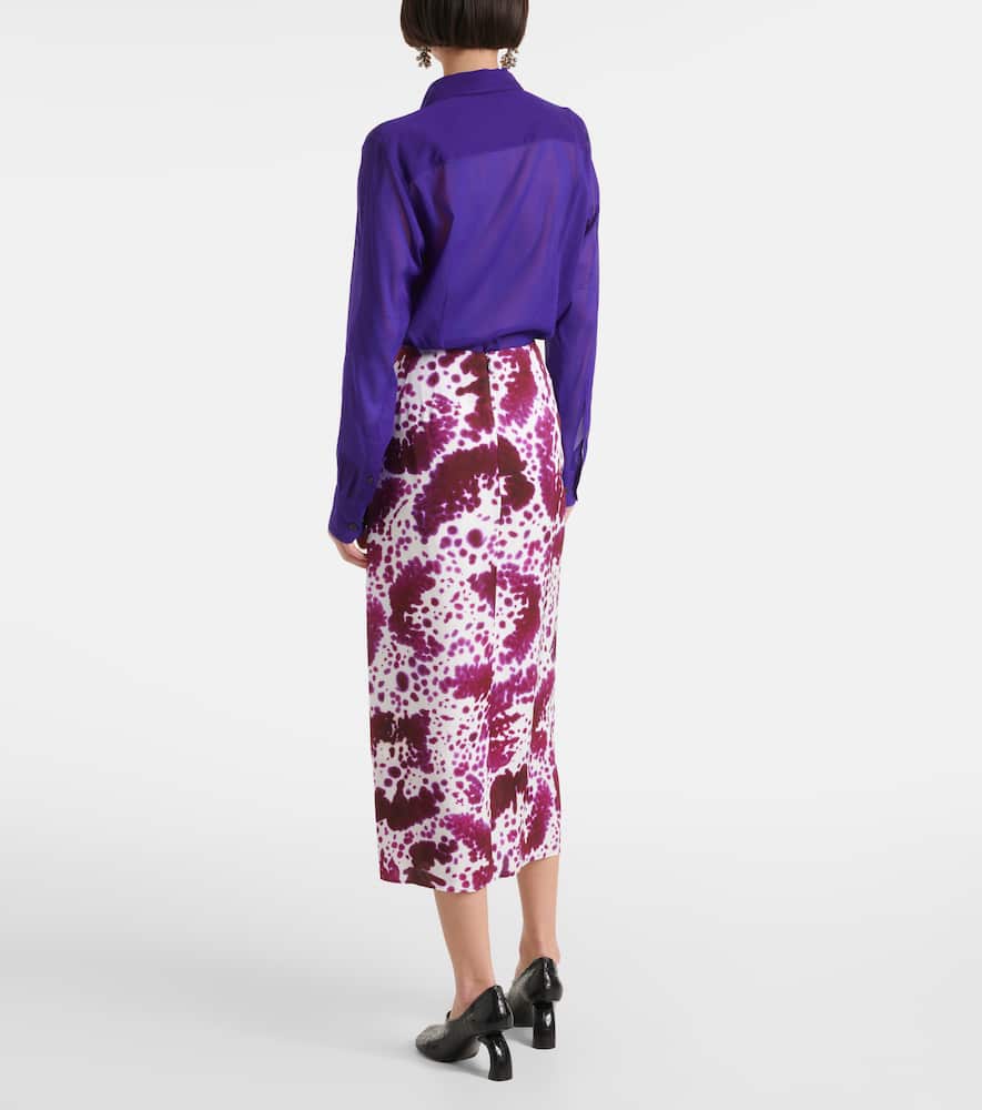 Gathered midi skirt