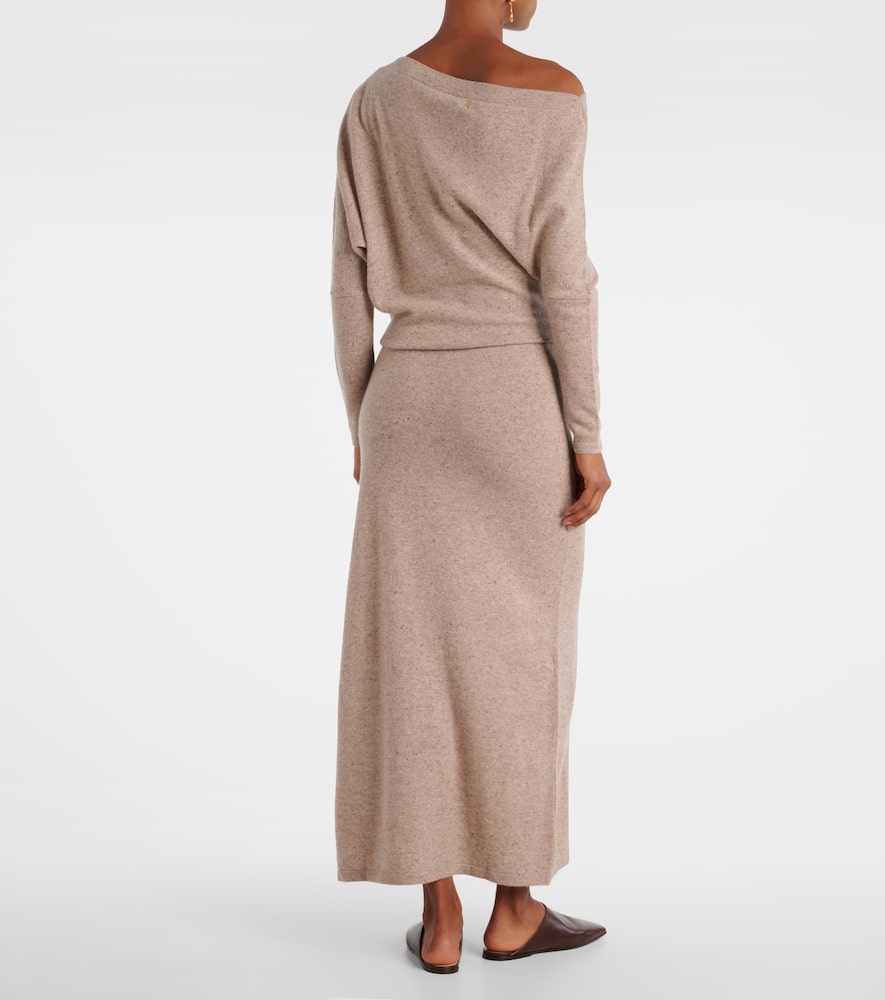 Kasos draped cashmere maxi dress