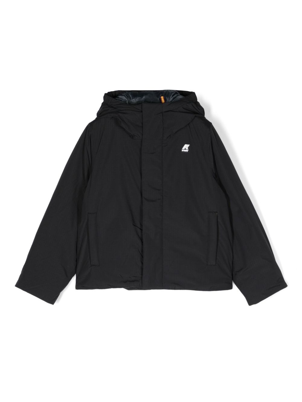 Jack ripstop-texture hooded jacket - Black
