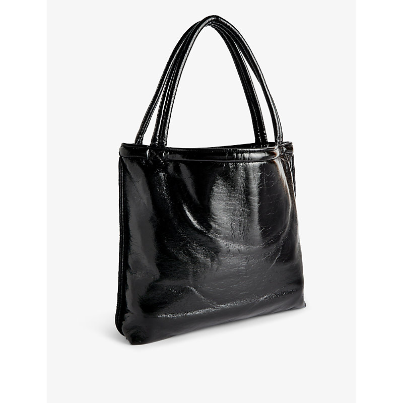 Black / Dark Grey Teddy Mom Woven Tote bag 1SIZE
