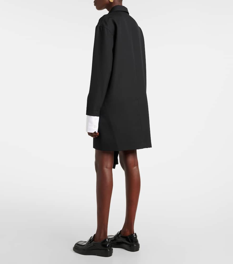 Wool-blend minidress