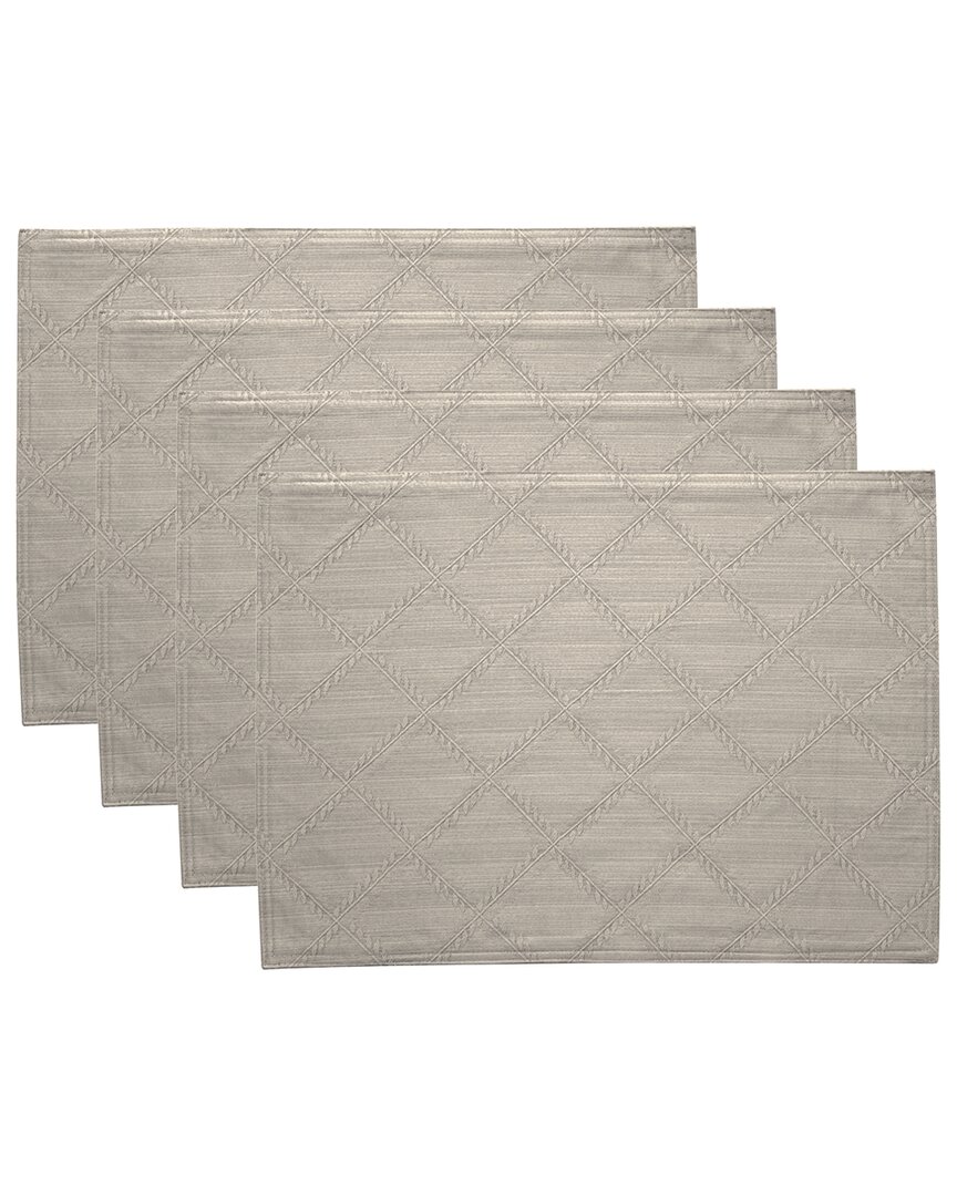 Laurel Leaf Placemats, Set Of 4-Platinum