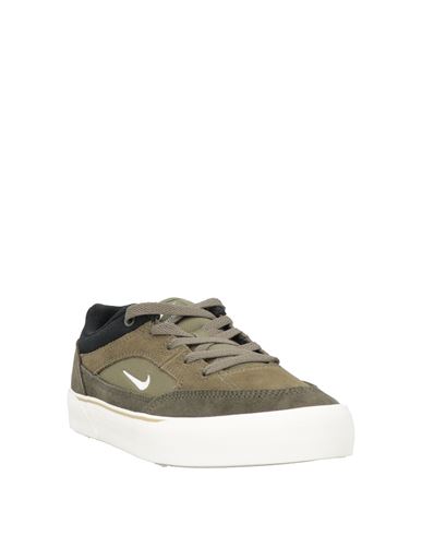 Woman Sneakers Military green Size 5.5 Leather, Textile fibers