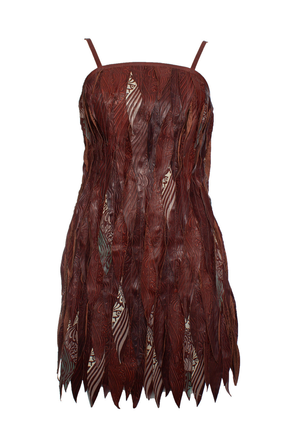 Lasercut leather dress