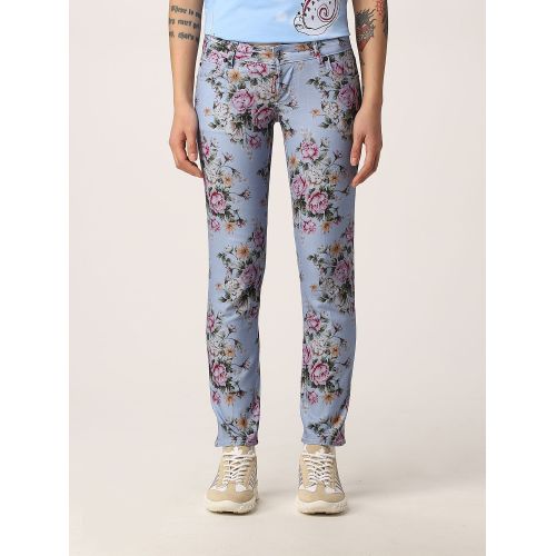 Jeans with floral pattern