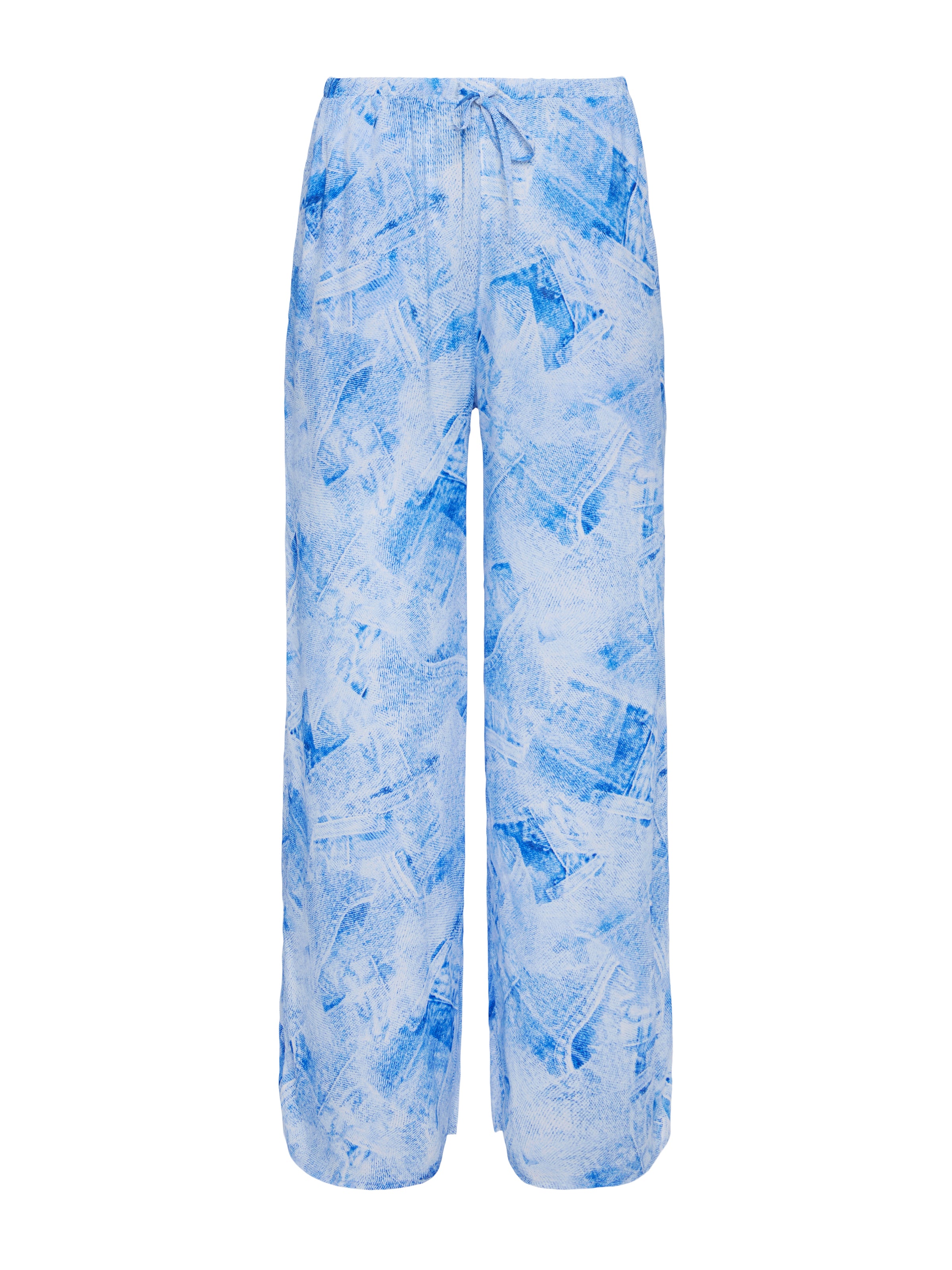Geraldine Silk-Blend Cover-Up Pants In Blue