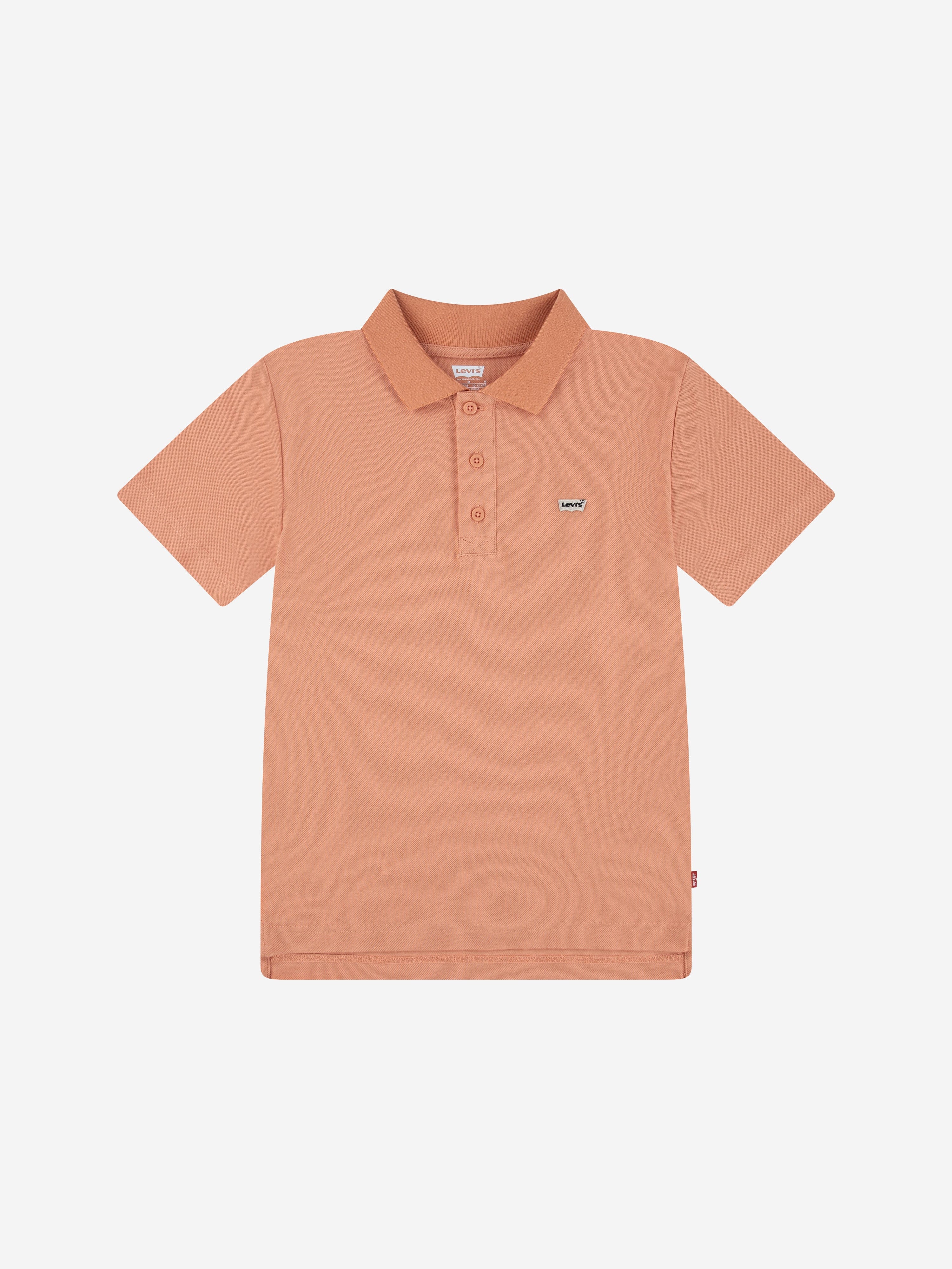 Levi's Kids Wear Boys Back Neck Tape Polo Shirt in Orange 10 Yrs