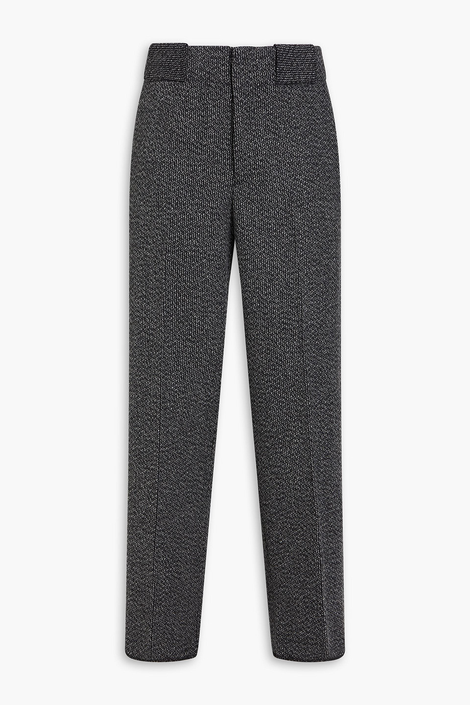 Wool-blend tweed pants