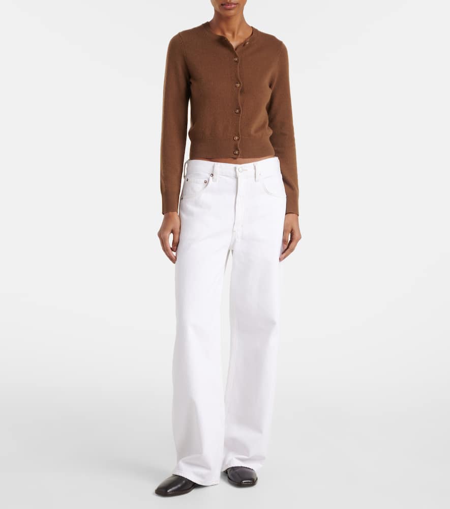Mid-rise wide-leg jeans